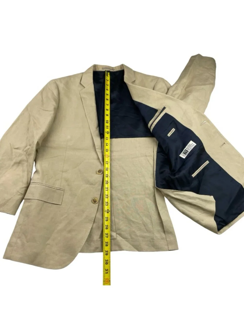 J.Crew Men’s Ludlow 100% Irish Linen 2-Button Blazer Khaki/Tan • 40R